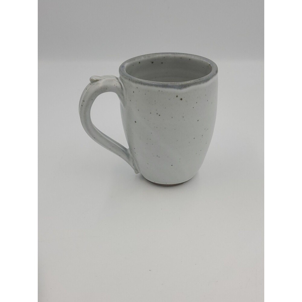 Vintage Art Pottery Clay Coffee Mug Salt Glaze Stoneware Signed Brid Cup - Picture 4 of 8